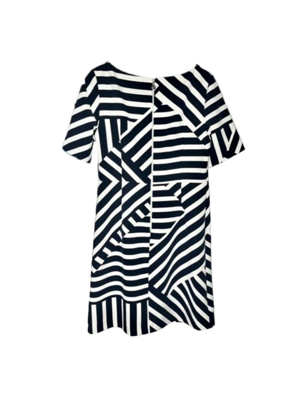 Fenn Wright Manson Black/White Short Sleeve Day Dress - 14P - Picture 5 of 11